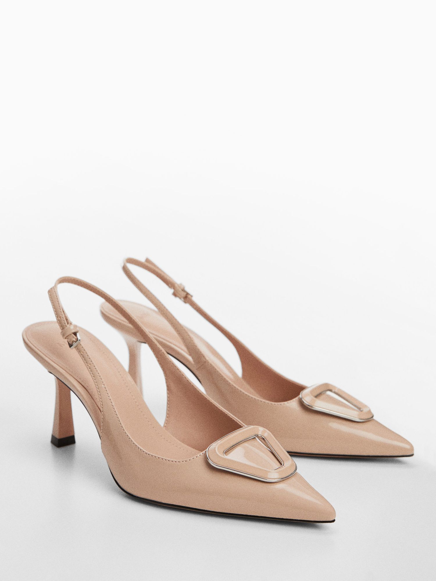 Buy Mango Franie Patent Leather Slingback Heel Shoes Online at johnlewis.com