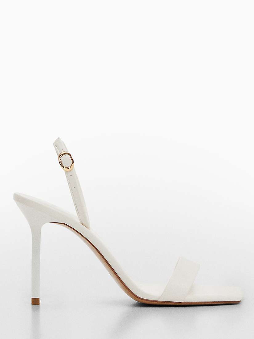 Buy Mango Katia Strappy High Heeled Sandals, White Online at johnlewis.com