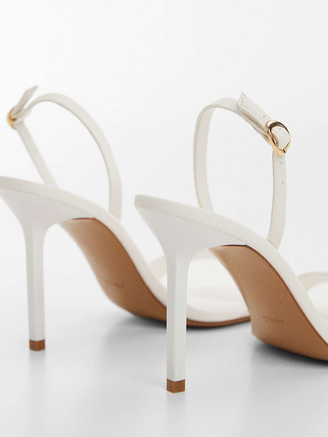 Buy Mango Katia Strappy High Heeled Sandals, White Online at johnlewis.com