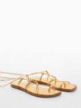 Mango Gozo Strappy Leather Flat Sandals