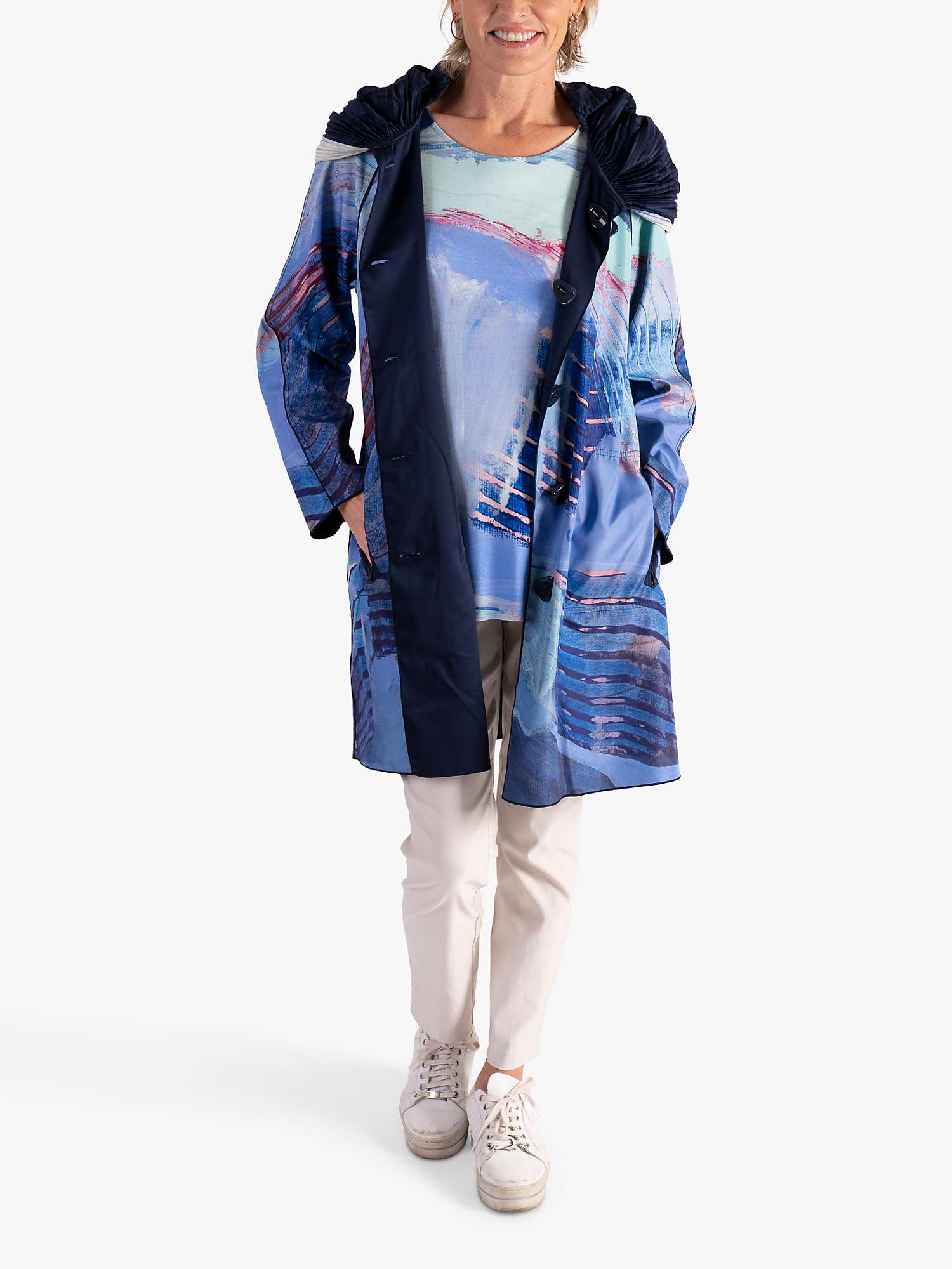 Buy chesca Butterfly Print Batwing Top, Blue/Multi Online at johnlewis.com