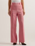 Ted Baker Hirokot Wide Leg Tailored Trousers, Light Pink, Light Pink