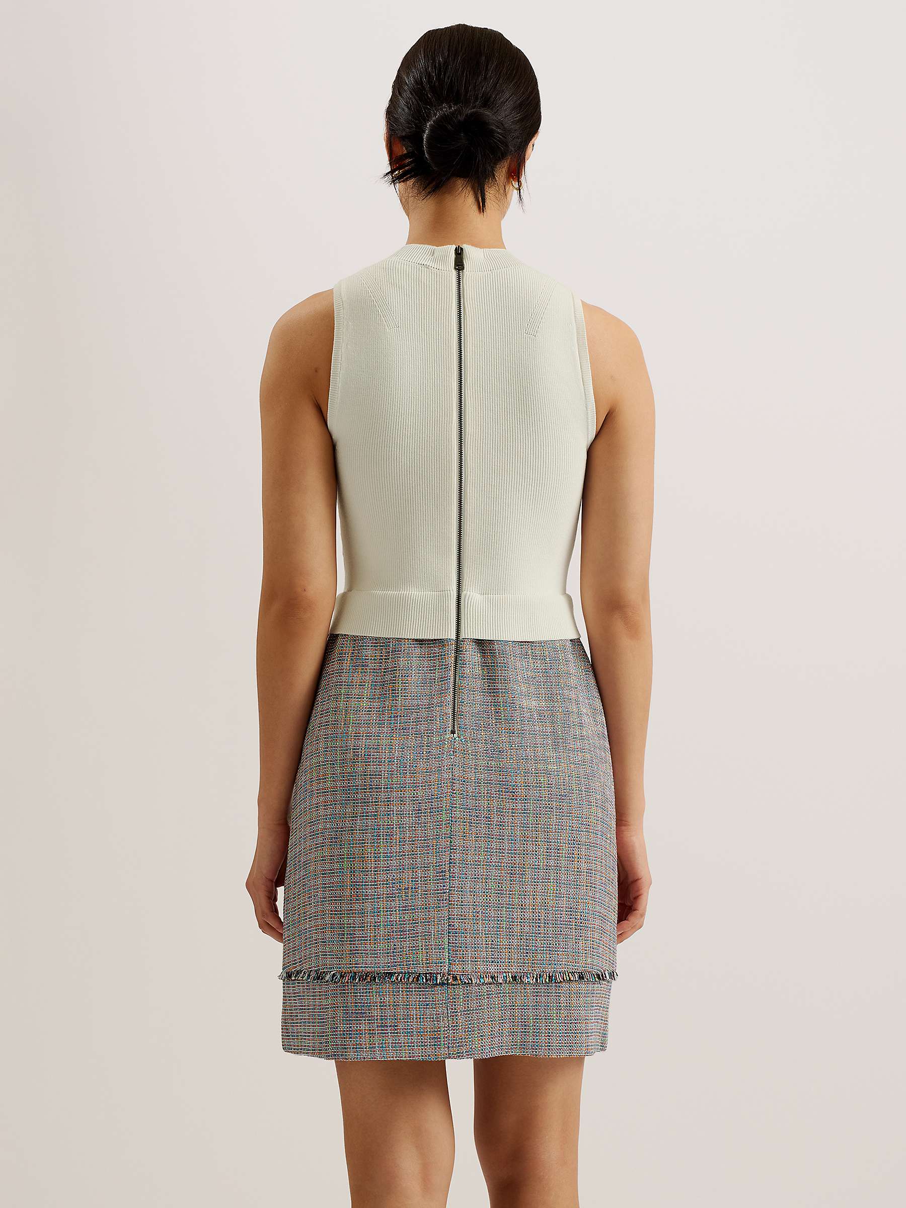 Buy Ted Baker Mayumid Sleeveless Mockable Mini Dress, Natural Ivory Online at johnlewis.com
