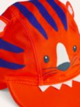 Mini Boden Kids' Tiger Sun Safe Swim Hat, Orange