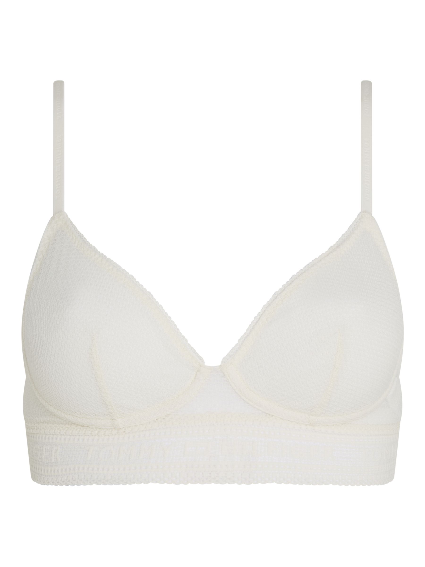 Buy Tommy Hilfiger Unlined Triangle Mesh Bra, Ivory Online at johnlewis.com
