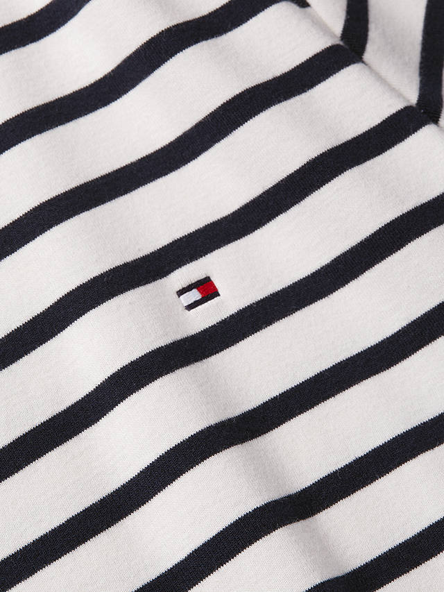Tommy Hilfiger Short Sleeve Stripe T-Shirt, Ecru/Desert Sky