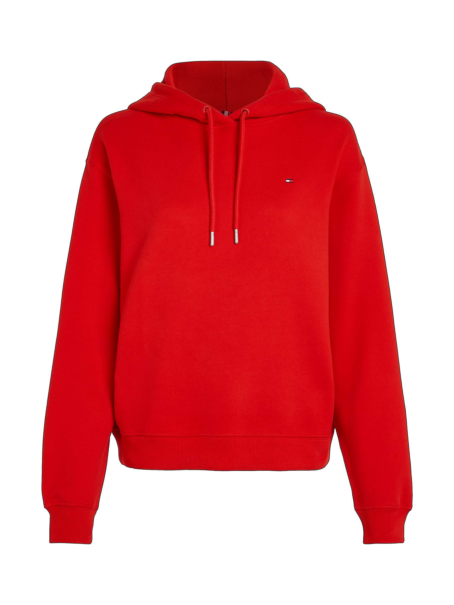 Buy Tommy Hilfiger Relaxed Fit Hoodie, Red Online at johnlewis.com
