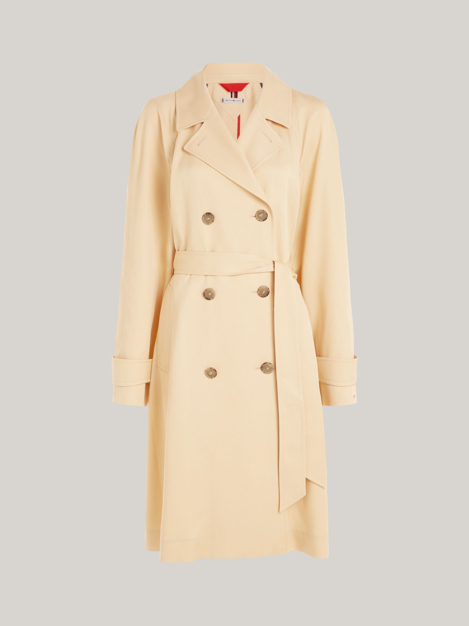Buy Tommy Hilfiger Fluid Double Breasted Trench Coat, Harvest Wheat Online at johnlewis.com