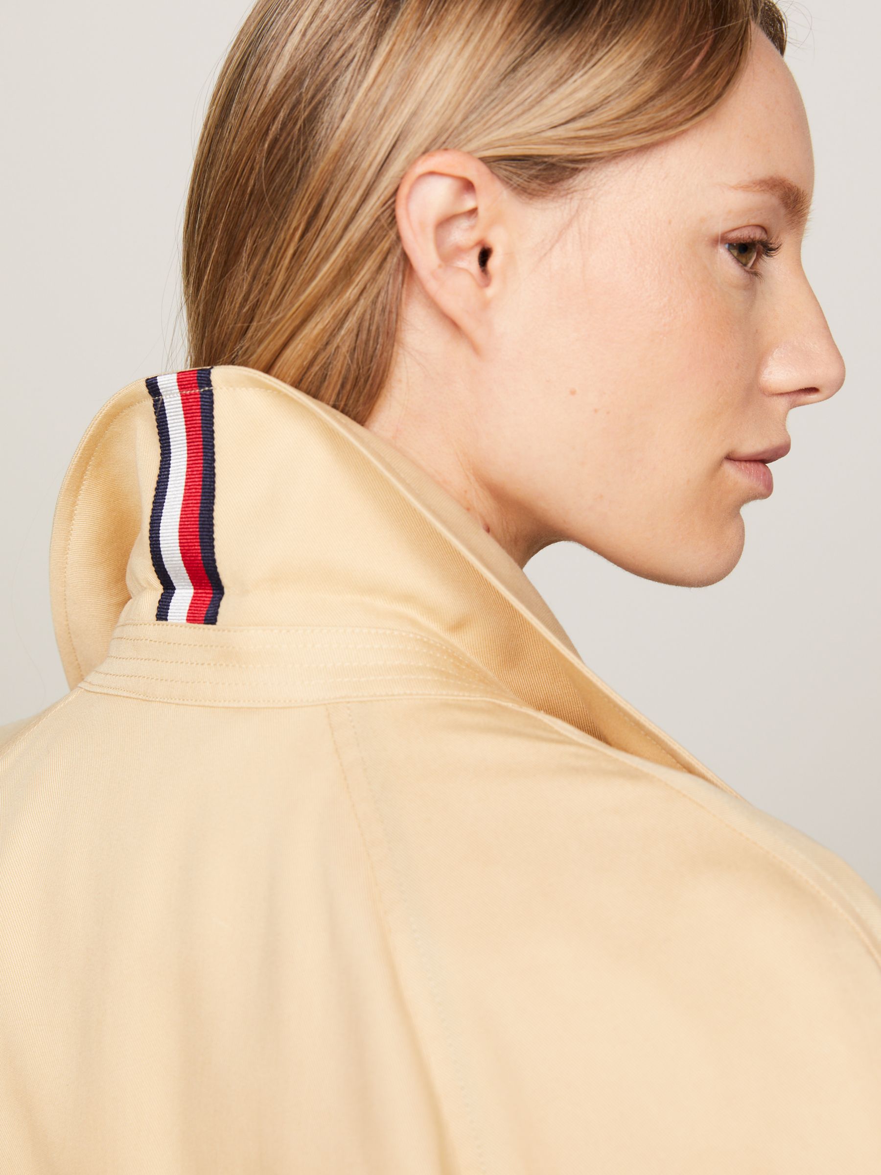 Buy Tommy Hilfiger Fluid Double Breasted Trench Coat, Harvest Wheat Online at johnlewis.com