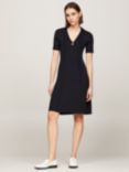 Tommy Hilfiger Ribbed Polo Dress, Desert Sky