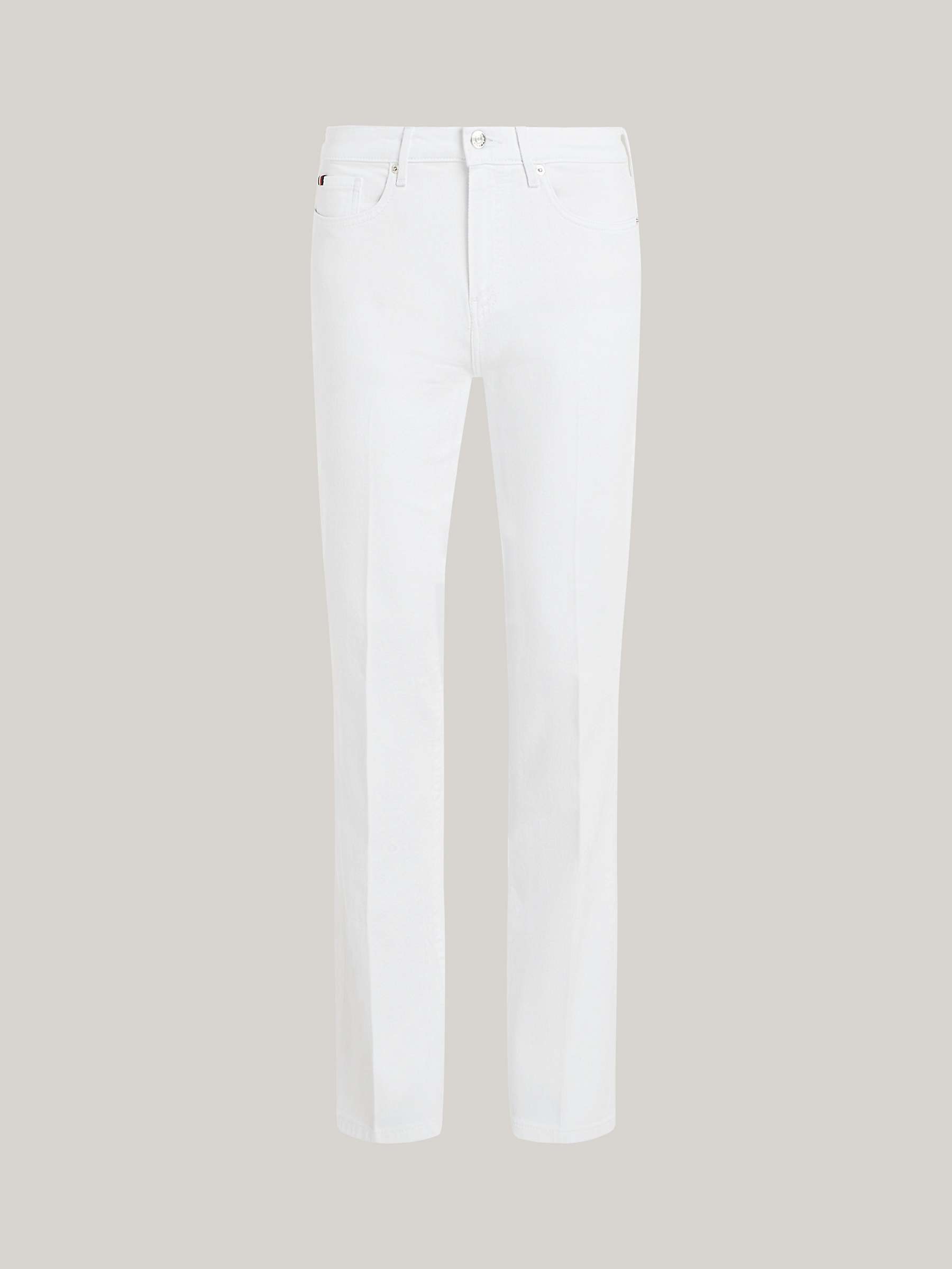 Buy Tommy Hilfiger Bootcut Cotton Blend Jeans, Optic White Online at johnlewis.com
