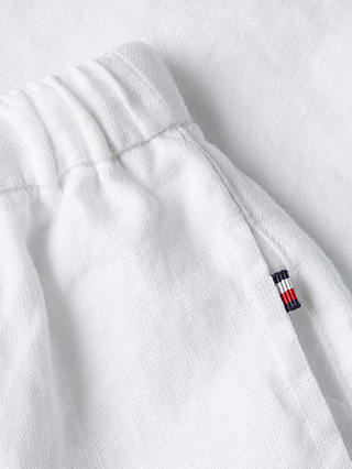 Tommy Hilfiger Linen Blend Drawstring Shorts, Optic White