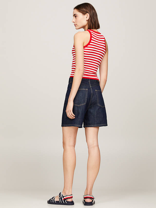 Tommy Hilfiger Knitted Stripe Tank Top, Calico/Red
