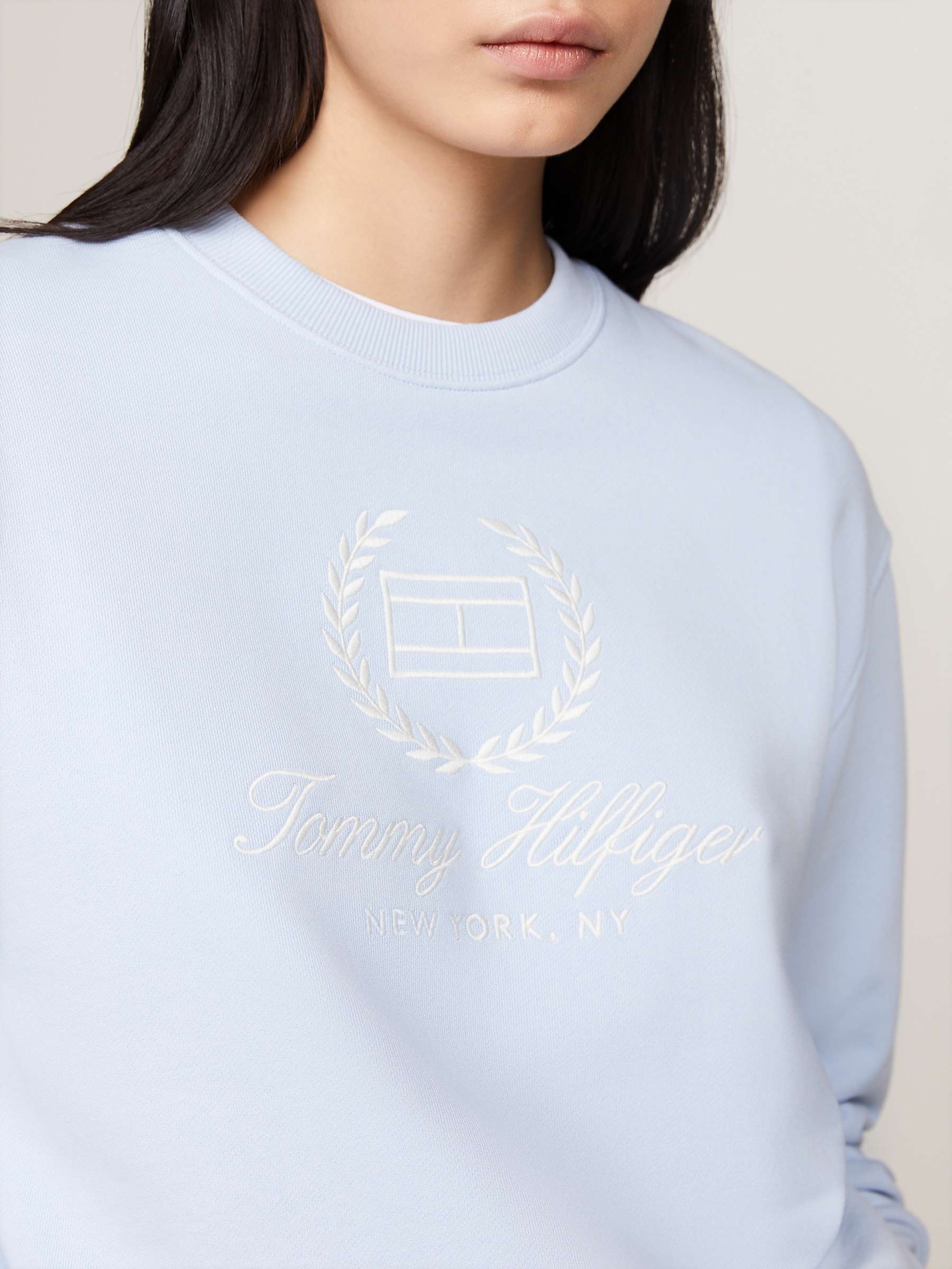 Buy Tommy Hilfiger Logo Sweatshirt, Breezy Blue Online at johnlewis.com