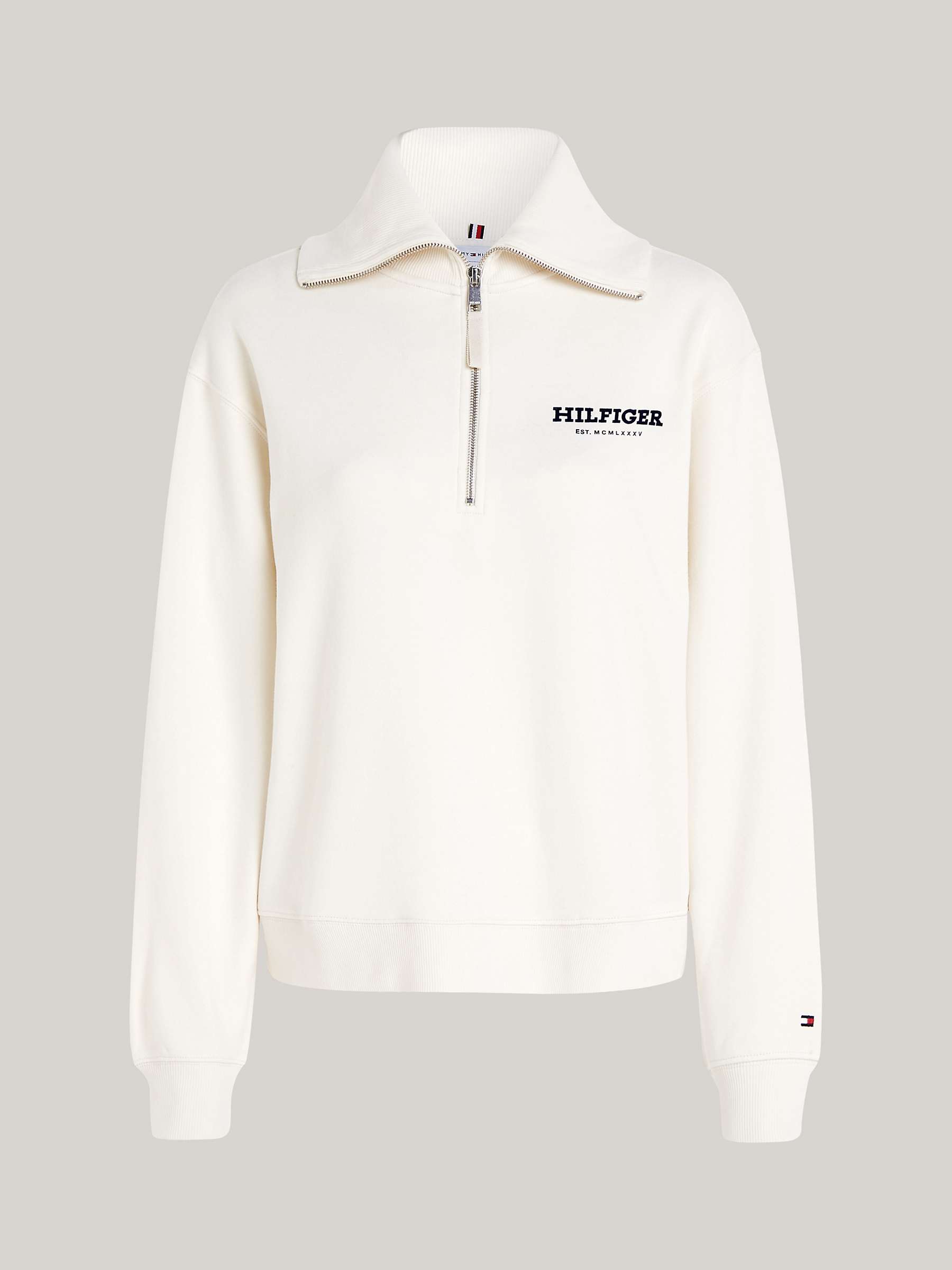 Buy Tommy Hilfiger Half Zip Sweatshirt, Calico Online at johnlewis.com