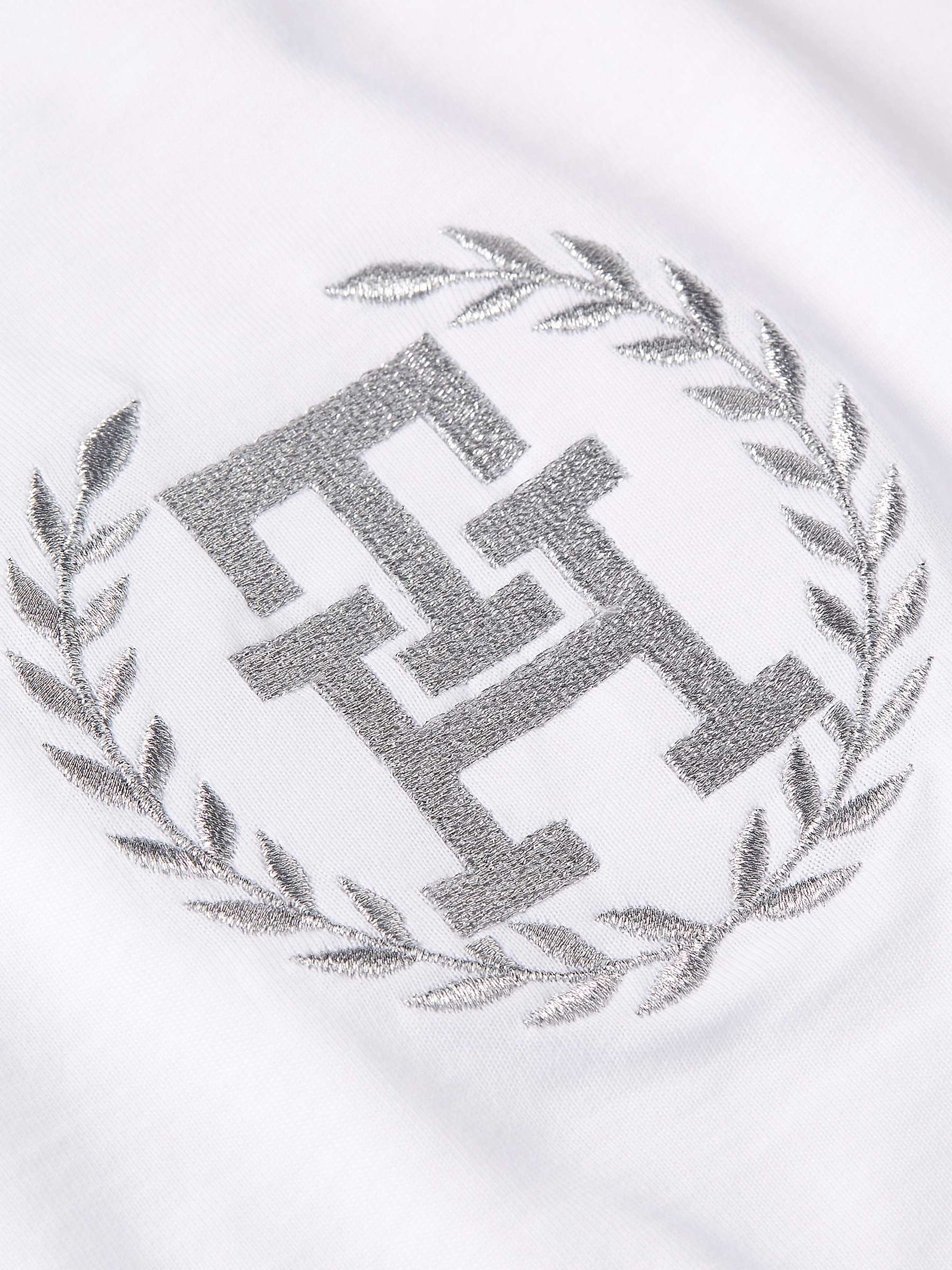 Buy Tommy Hilfiger Slim Fit Logo T-Shirt, Optic White Online at johnlewis.com
