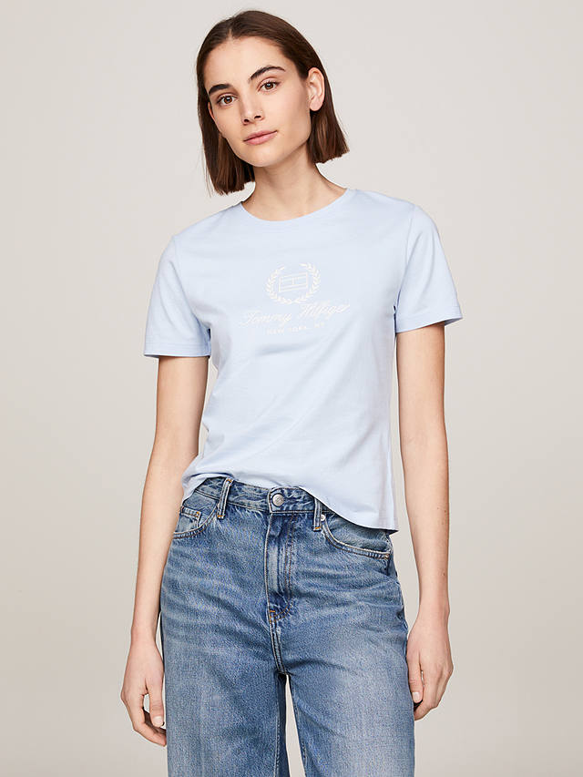 Tommy Hilfiger Slim Fit Logo T-Shirt, Breezy Blue