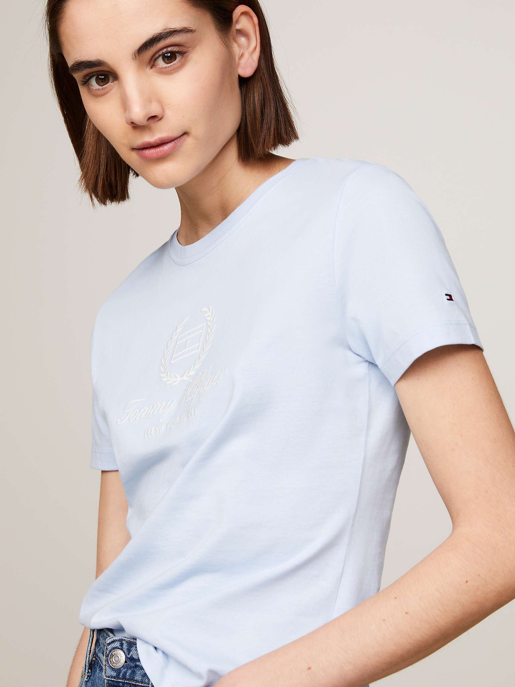 Buy Tommy Hilfiger Slim Fit Logo T-Shirt Online at johnlewis.com