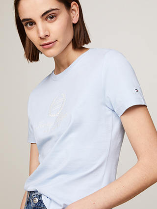 Tommy Hilfiger Slim Fit Logo T-Shirt, Breezy Blue