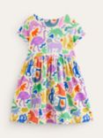 Mini Boden Kids' Safari Friends Print Jersey Dress, Multi