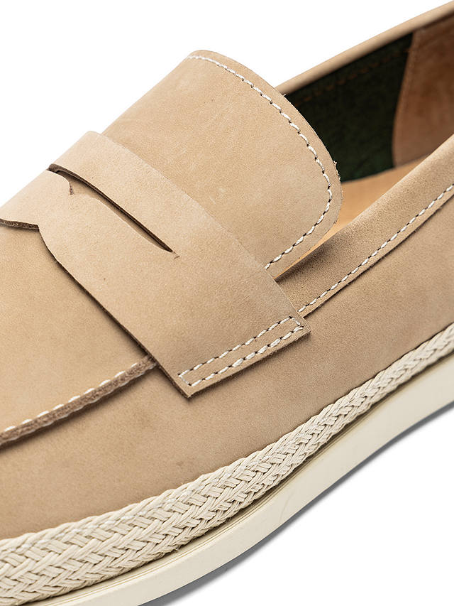 Rodd & Gunn Huaraki Jute Detail Leather Loafers, Stone