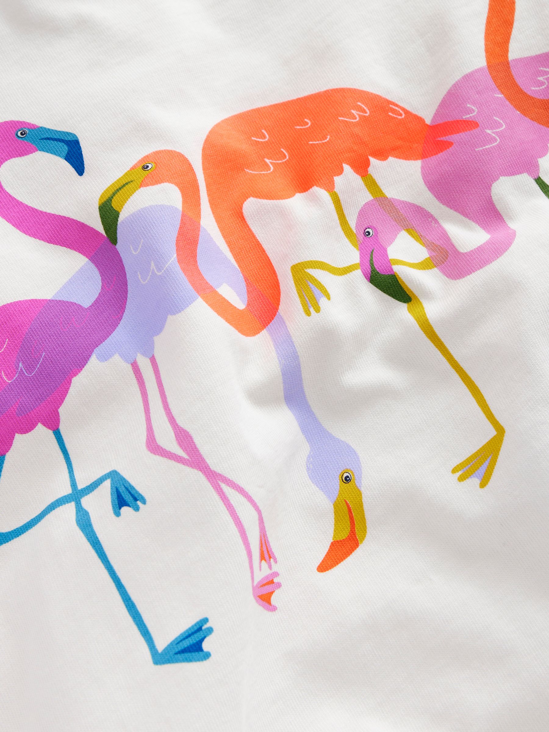 Buy Mini Boden Kids' Flamingo Graphic T-Shirt, Ivory Online at johnlewis.com