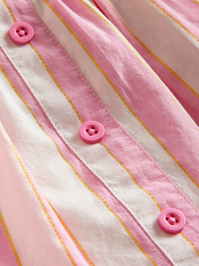 Mini Boden Kids' Stripe Pull On Twirly Skirt, Pink