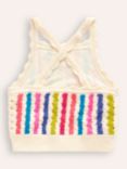 Mini Boden Kids' Stripe Knitted Vest Top, Multi