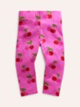 Mini Boden Kids' Fun Cherry Cropped Leggings, Pink