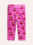 Mini Boden Kids' Fun Cherry Cropped Leggings, Pink