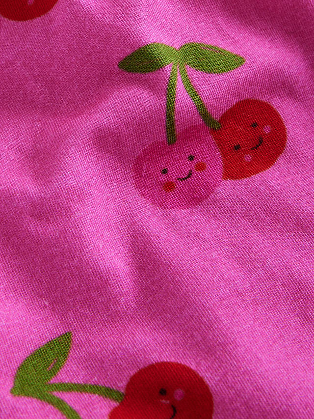 Mini Boden Kids' Fun Cherry Cropped Leggings, Pink