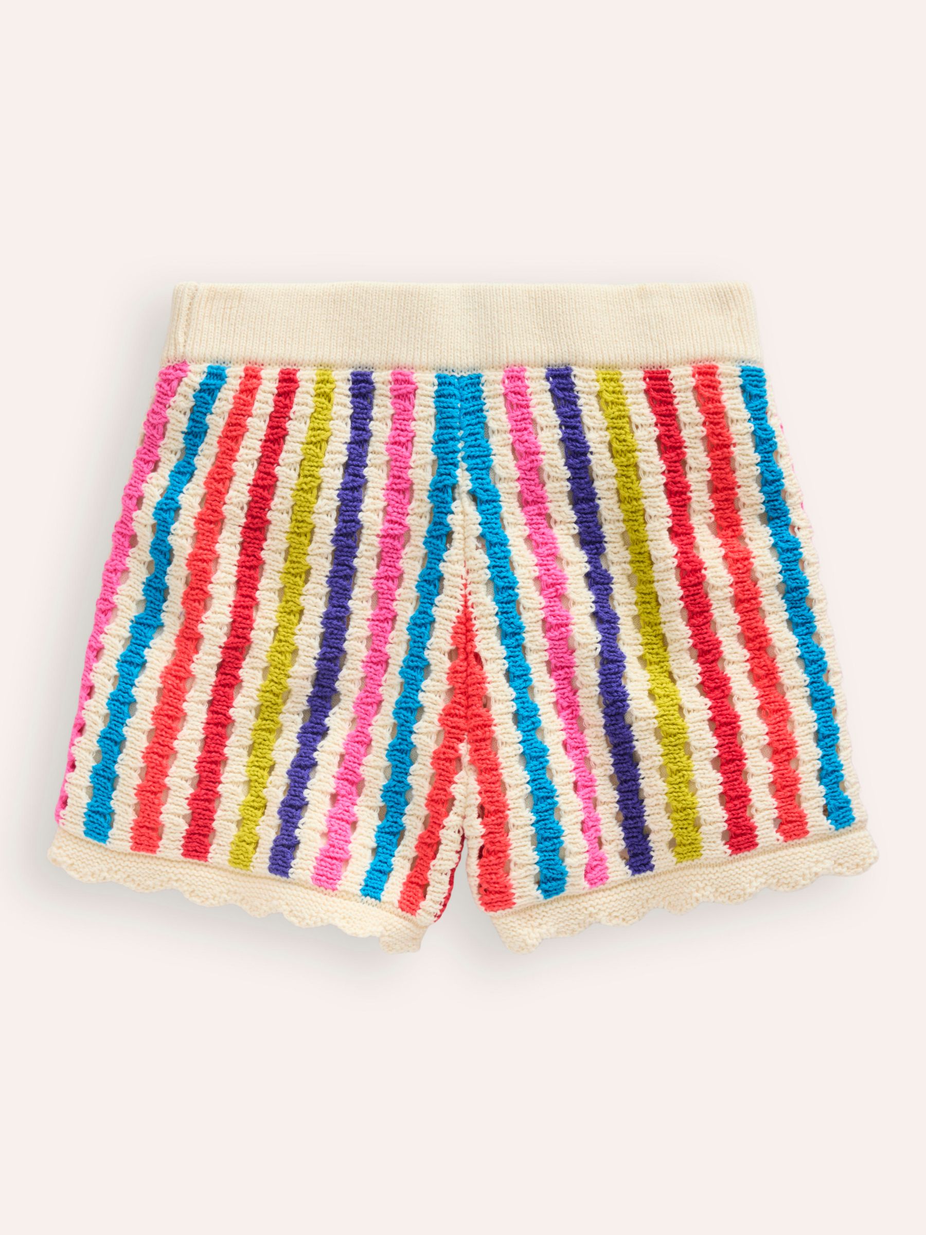 Mini Boden Kids' Stripe Knitted Shorts, Multi, 3-4 years