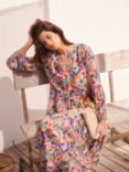 NRBY Genevieve Kilim Silk Midi Dress, Multi