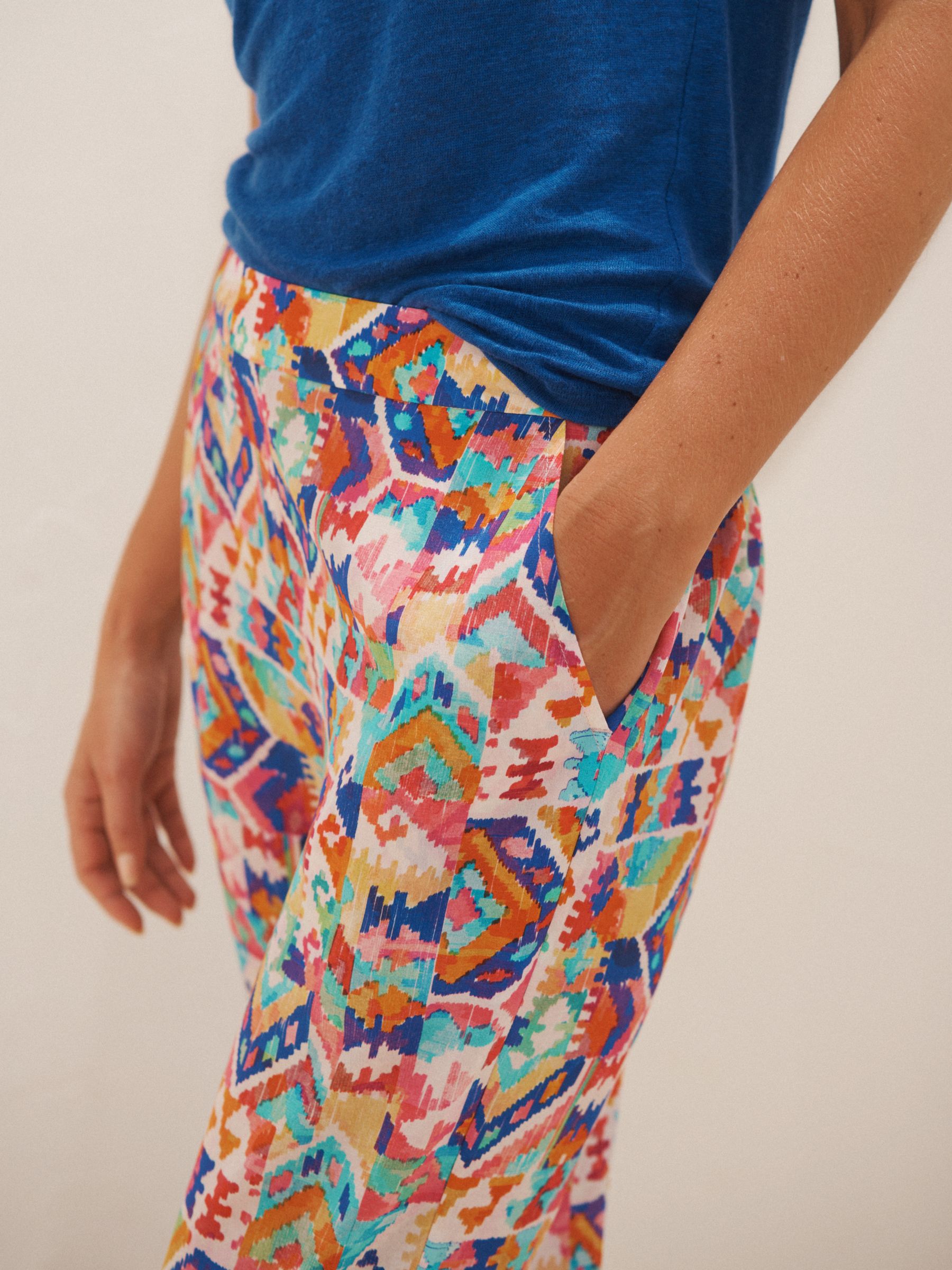 NRBY Thea Kilim Silk Trousers, Kilim Print, XS