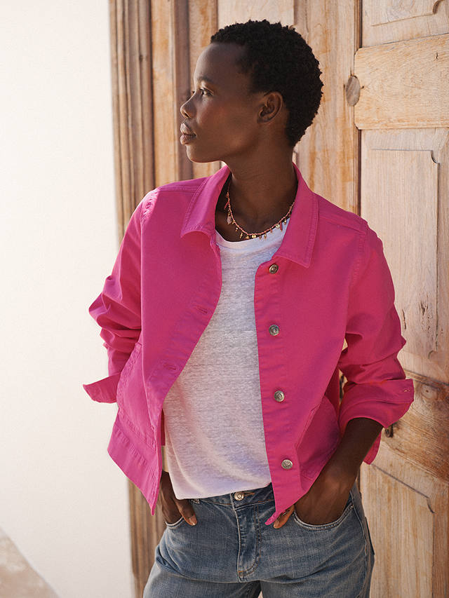 NRBY Etta Cotton Blend Jacket, Pink