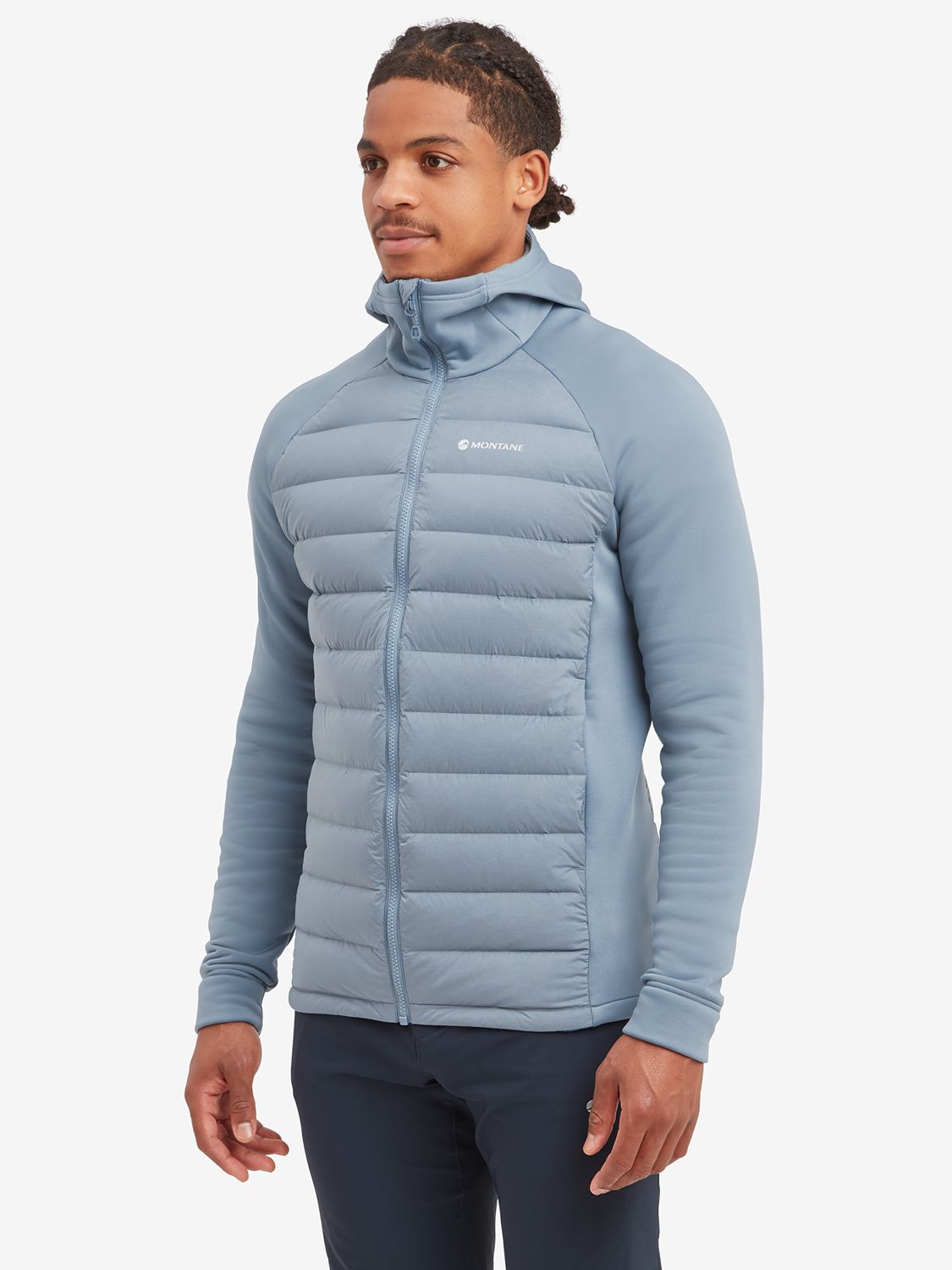 Montane Composite Insulated Hooded Jacket, Stone Blue at John Lewis ...