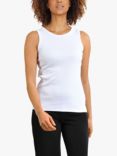 Sisters Point Eike Slim Fitted Ribbed Tank Top, White