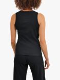 Sisters Point Eike Slim Fitted Ribbed Tank Top, Black