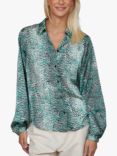 Sisters Point Gada Snake Print Shirt, Jade Snake