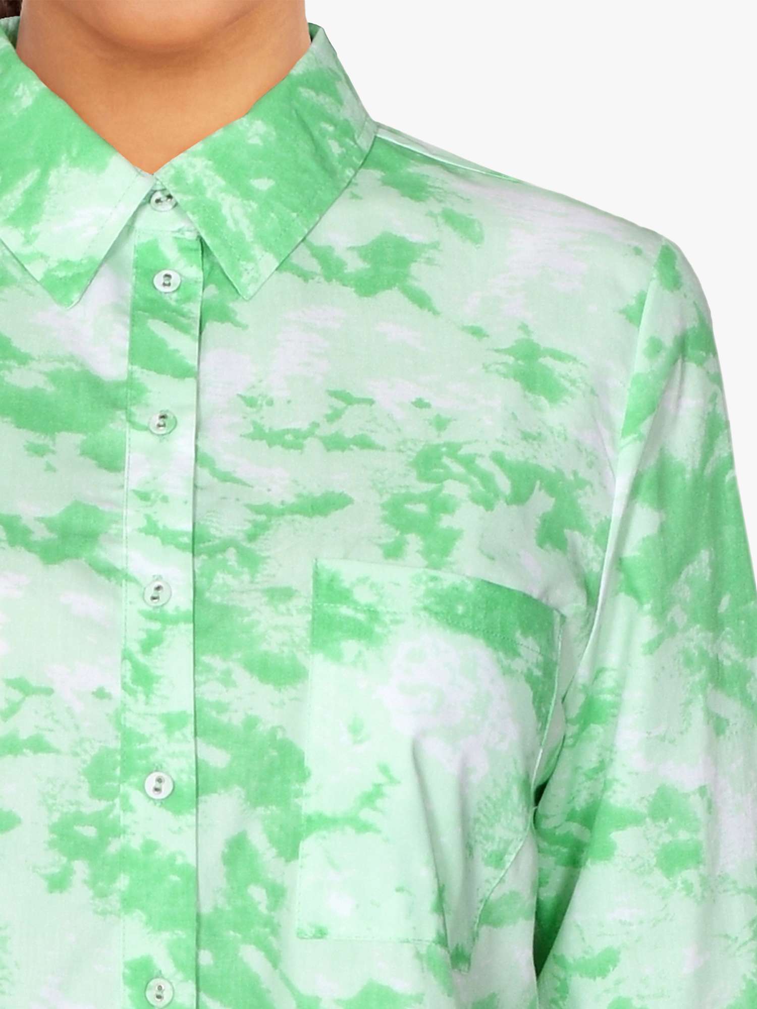 Buy Sisters Point Virra Cotton Shirt, Green Comb Online at johnlewis.com