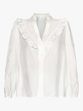 Sisters Point Viga Frill Detail Blouse, Cream