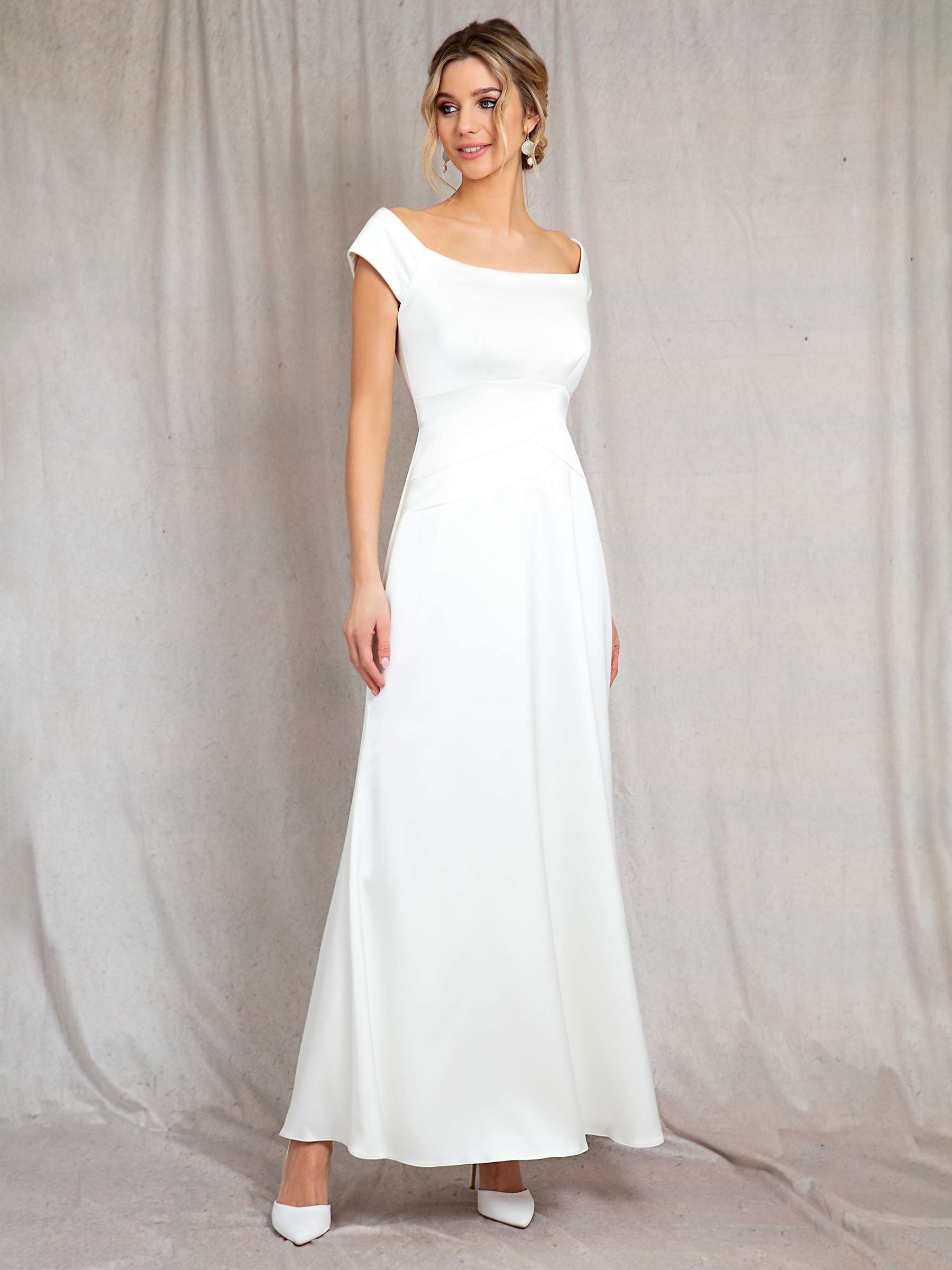 Buy Alie Street Jasmine Off The Shoulder Gown, Ivory Online at johnlewis.com