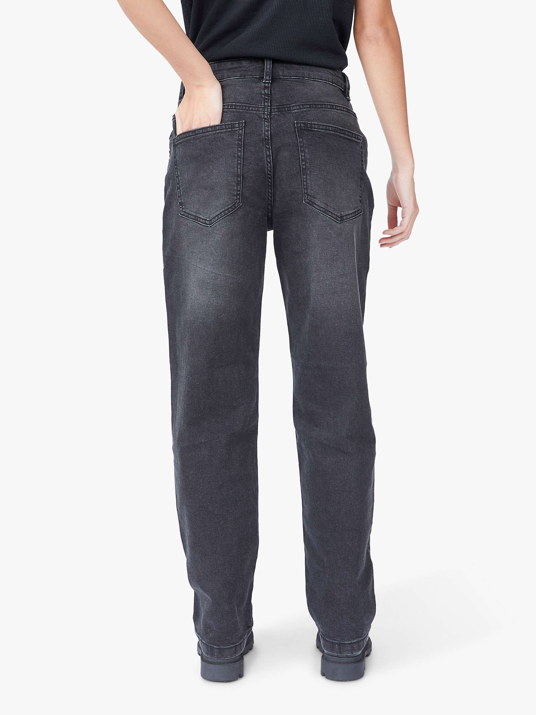 Buy Sisters Point ODI-STRAIGHT D. High Waist Jeans, Grey Online at johnlewis.com