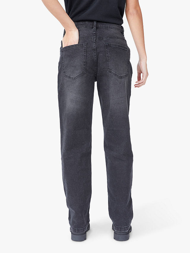 Sisters Point ODI-STRAIGHT D. High Waist Jeans, Grey