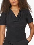 Sisters Point Waterfall Neckline Slim Fitted Top