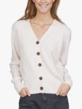 Sisters Point Lexa Ribbed Knitted Cardigan, Powder Mel