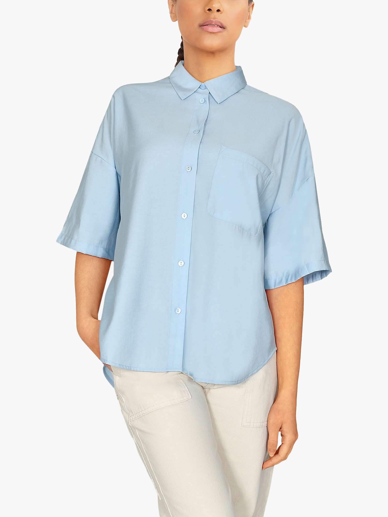 Buy Sisters Point Feminine Bamboo Shirt, Cashmere Blue Online at johnlewis.com