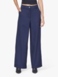 Sisters Point ELAMA-W.PA Wide Leg Trousers, Navy