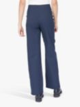 Sisters Point Wide Leg Striped Trousers, Navy Pinstripe