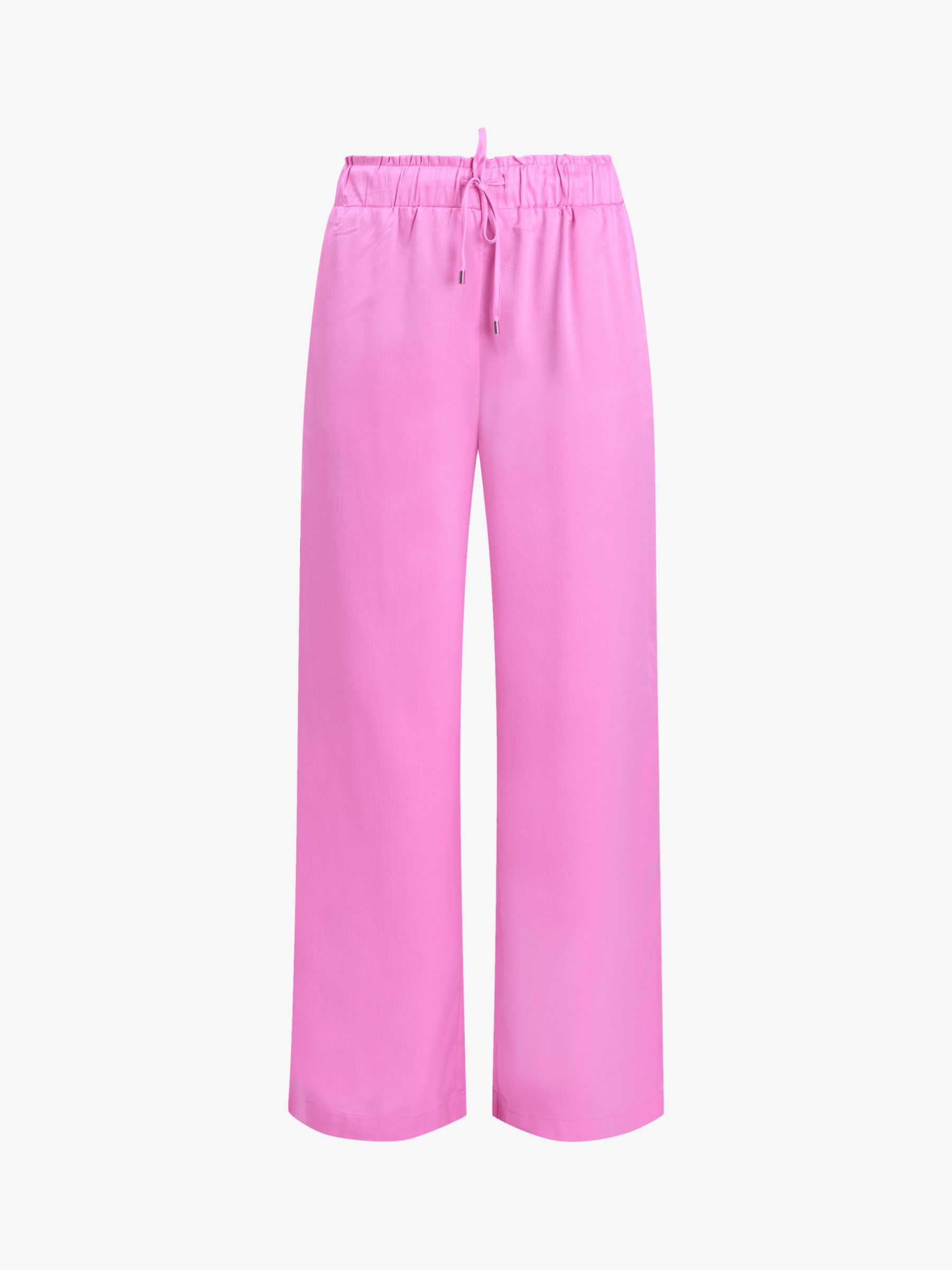 Sisters Point Visola String Tie Satin Trousers, Light Pink, XS